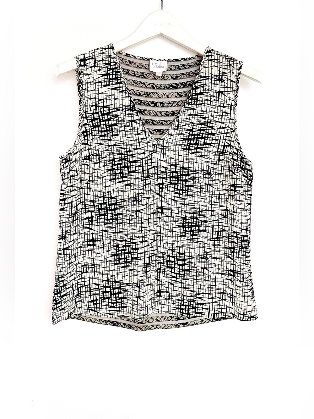 Parker SILK & Lace Sleeveless Top